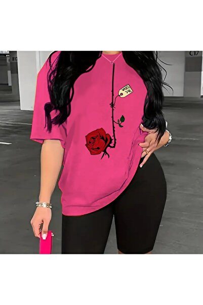 valeriae Tricou cu mânecă scurtă, croială lejeră, premium, cu imprimeu special