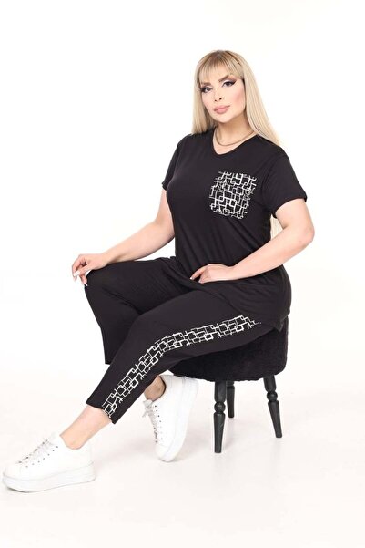 kısmet sepeti Women's Capri Tshirt with Double Pocket Detail, Viscose Combed ...