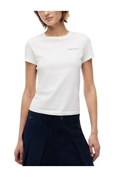 Tommy Hilfiger Γυναικείο Slim T-shirt Λευκό Tommy Jeans DW0DW23479-YBL