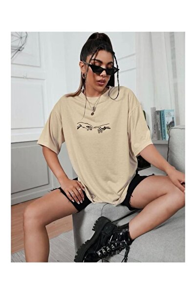 valeriae Tricou cu mânecă scurtă, croială lejeră, premium, cu imprimeu special