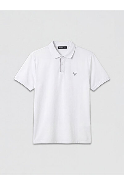 LC Waikiki Tricou sport pentru bărbați cu broderie cu guler tip Roba, Sparkli...