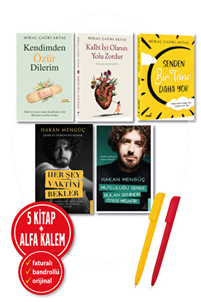 Destek Yayınları Alfa Kalem+Mutluluğu Sende+Her Şey Vaktini+Kendimden Özür Di...