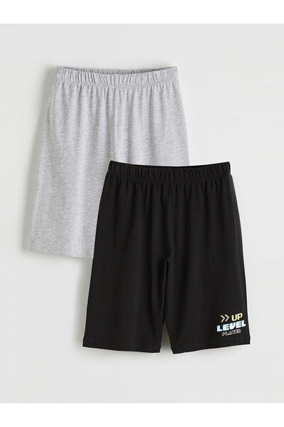 LC Waikiki Black Printed Boys' Pajama Shorts from Güli̇s Gi̇yi̇m
