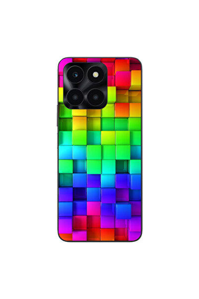 OEM Husa compatibila cu Honor X6a Silicon Gel Tpu Model Colorful Cubes