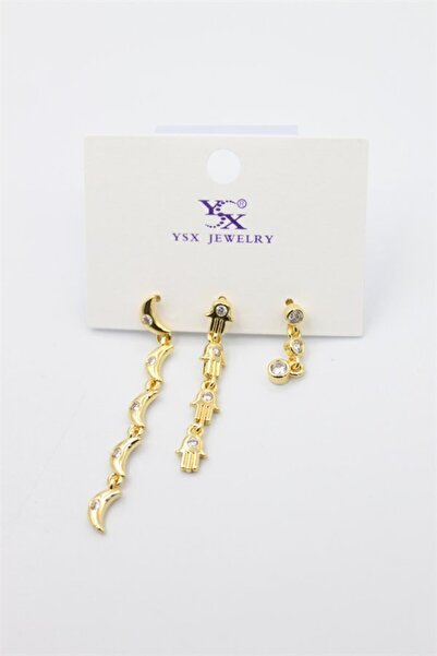 atastore2017 Triple moon earrings - gold