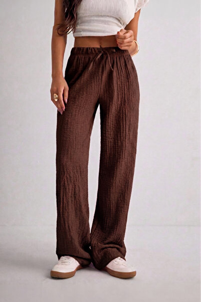 fablair Bubble Fabric Loose Wide Leg Relaxed Fit Women's Sweatpants
