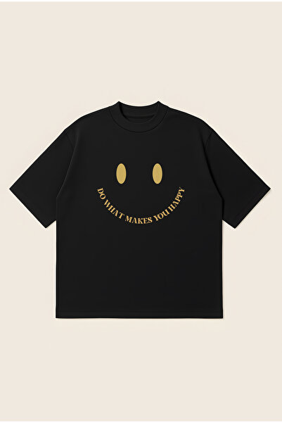Moon Dancer قم بفعل ما يجعلك سعيدًا، تي شيرت مطبوع بقصة واسعة وفضفاضة للجنسين...