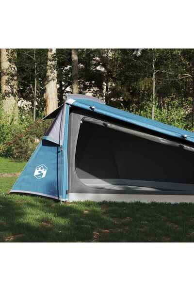 vidaxl Cort de camping tunel pentru 2 persoane, albastru, impermeabil