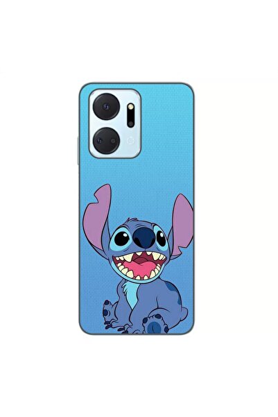 OEM Θήκη συμβατή με Honor X7a Σιλικόνης Gel TPU με σχέδιο ραφής Μπλε