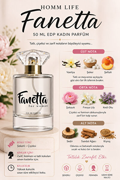 Homm Bitkisel Türkiye Homm Life Fanetta Edp Kadın Parfüm