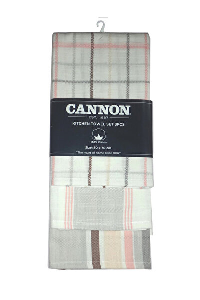 Cannon 3-Piece Kitchen Towel Set 50X70Cm Black Ivory
