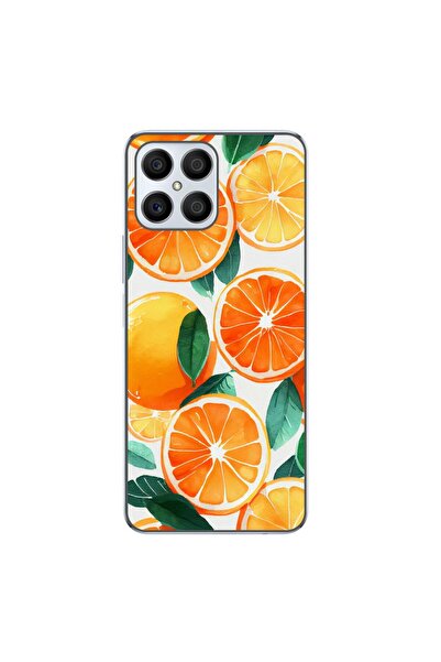 OEM Husa compatibila cu Honor X8 Silicon Gel Tpu Model Oranges