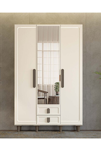 miracool Manolya 3 Kapaklı Gardrop / Dolap / Komple MDF