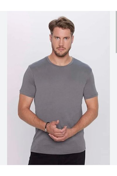Erka Men's Compact Crew Neck T-Shirt Premium Fabric Basic Short Sleeve Casual...