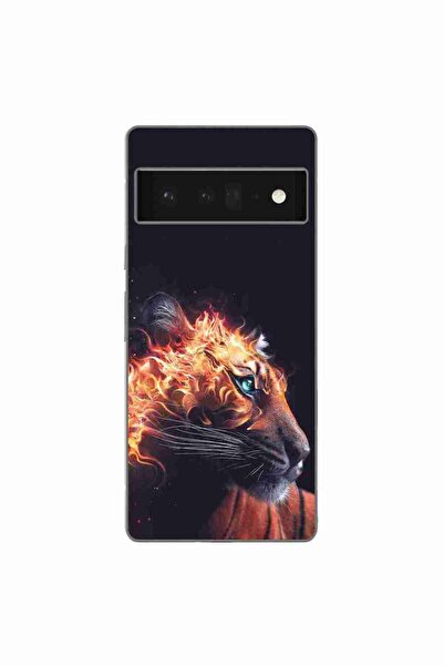 OEM Husa compatibila cu Google Pixel 6 Pro Silicon Gel Tpu Model Flameborn Tiger
