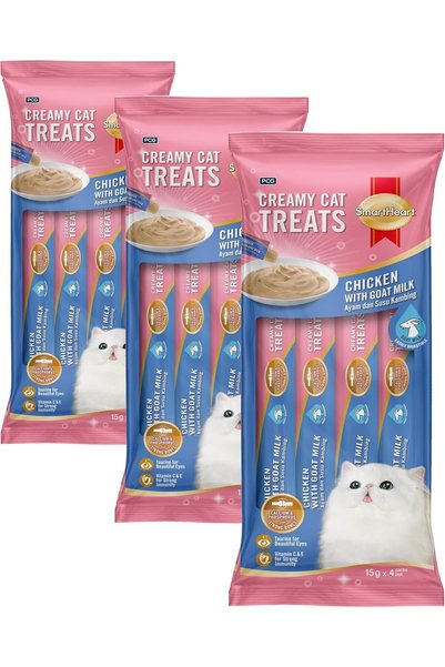 Yıldızan YAKE STORE Smartheart Krema Kedi Ödülü Tavuk ile Keçi Sütü 4x15 gr (3 paketi) YAKE STORE 2940