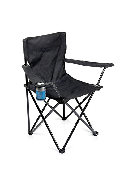 Vilde Folding tourist chair for fishing, with carrying case, black, 76 × 45 ×...