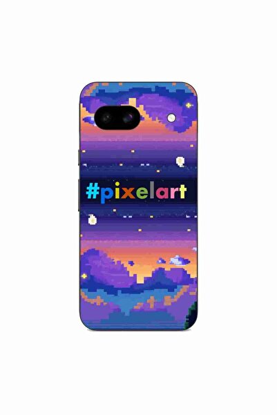 OEM Калъф, съвместим с Google Pixel 8A, силиконов гел TPU, с шарка Пиксел Арт...