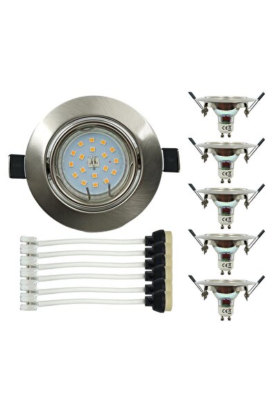 Led Set 6 Spoturi Încastrate GU10, Lumină Caldă, Ultra Slim, 5W