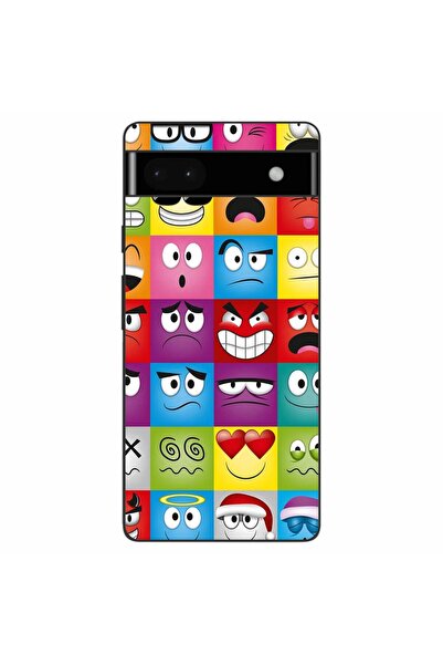 OEM Husa compatibila cu Google Pixel 6A Silicon Gel Tpu Model Funny Faces