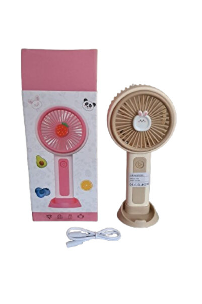 Generic Sevimli Figürlü Telefon Standlı Taşınabilir Mini Fan
