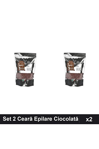 global fashion Set 2 Ceară Epilare Film Wax 450g Ciocolată, Epilat Profesional