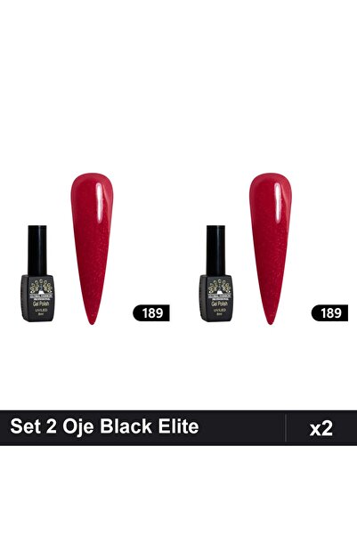 global fashion Set 2 Oje Semipermanente Black Elite 8ml, Manichiura UV/LED,