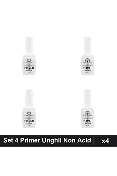 global fashion Set 4 Primer Unghii Non Acid 12ml, Bază Manichiură Profesională