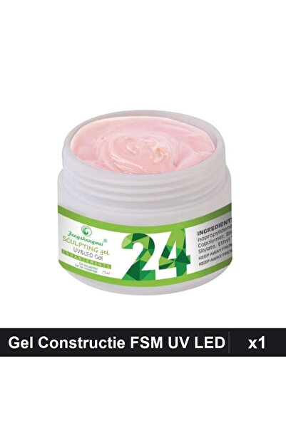 FSM Gel Constructie UV LED 50g, Builder Gel Profesional Manichiura, Set 1 Buc