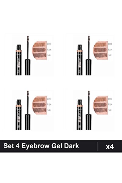 Ruby Rose Set 4 Eyebrow Gel Mascara Dark Ruby Rose, GéL Sprâncene Waterproof