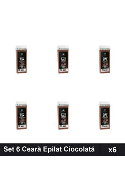 global fashion Set 6 Ceară Epilat Ciocolată 100ml, Epilare Unica Folosință, D...