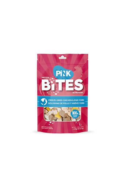 PINK BITES وجبات خفيفة للقطط والكلاب مجففة بالتجميد، نقية وطبيعية عالية البرو...
