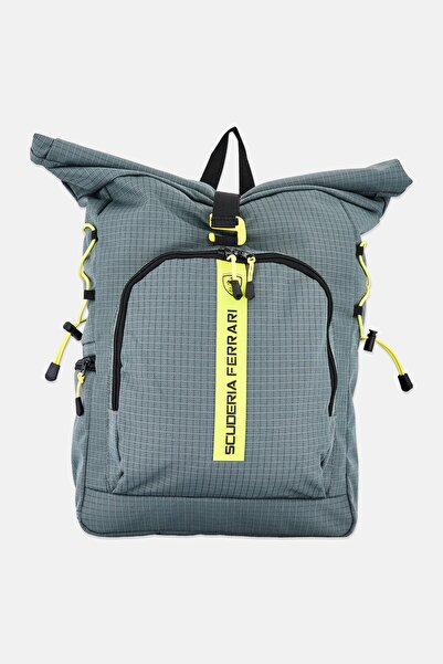 Scuderia Ferrari Men Brand Logo Backpack, Grey