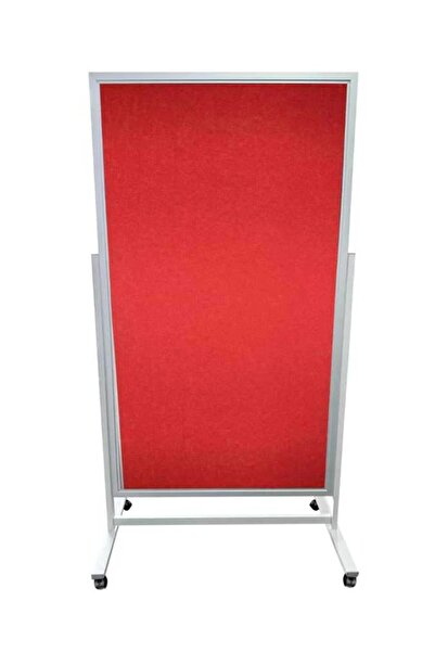EDU Eduplan Pin Board W-Stand Dual Red 180x100cm