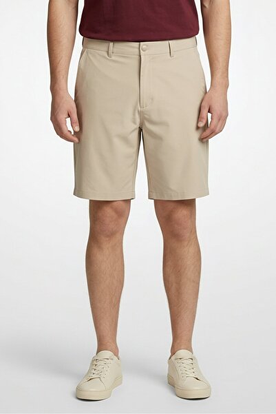 CELIO Men Solid Chino Shorts, Beige