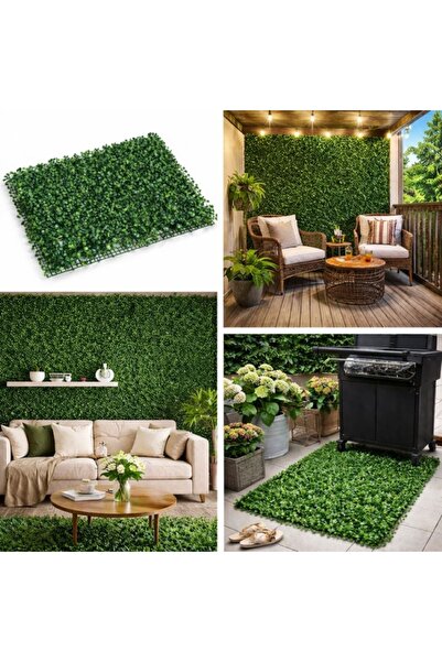 Avex Panou Decorativ Gard viu artificial cu frunze mici, culoare verde, dimen...