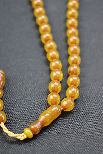 dnz DENİZ AHŞAP Master Workmanship Crimped Amber Prayer Beads