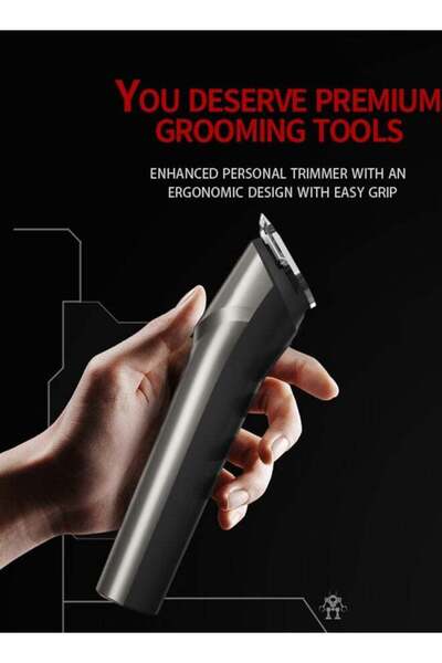 Arabest Professional Rechargeable Hair Clipper, Electric T-Shaped Contour Fin...