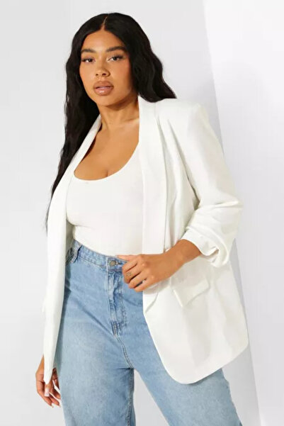 OEM Sacou Plus Size cu Maneca Incretita si Detalii de Buzunare
