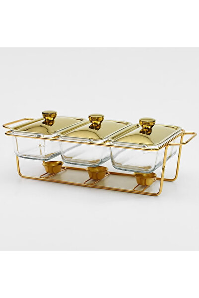 GGEROU Buffet Set with Friction Trays, 3-in-1 Glass Baking Dish, Rectangular ...