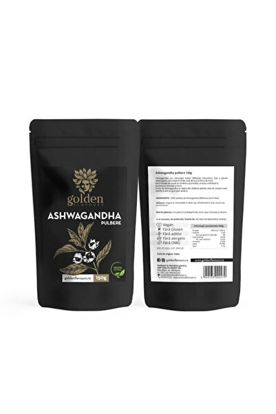 Golden Flavours Ashwagandha Pulbere 100% Naturală, Reduce stres si anxietate,...