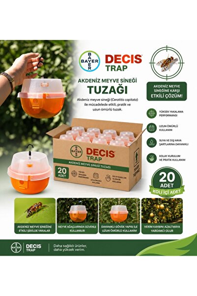 Bayer Akdeniz Meyve Sineği Tuzağı Decis Trap 20li Kolili