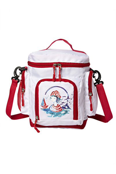 ANEMOSS Sailor Print Cooler Bag, White