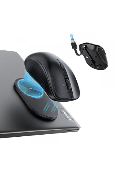 ESR Mouse Wireless MagMouse, 800DPI - 4800DPI, BT / Wi-Fi, Negru