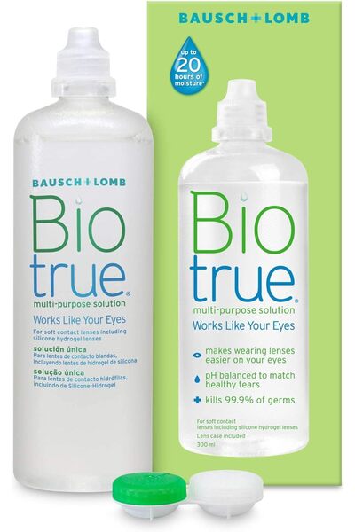 Biotrue Multi-Purpose Contact Lens Solution 300ml - Rehydrates, cleans, disin...