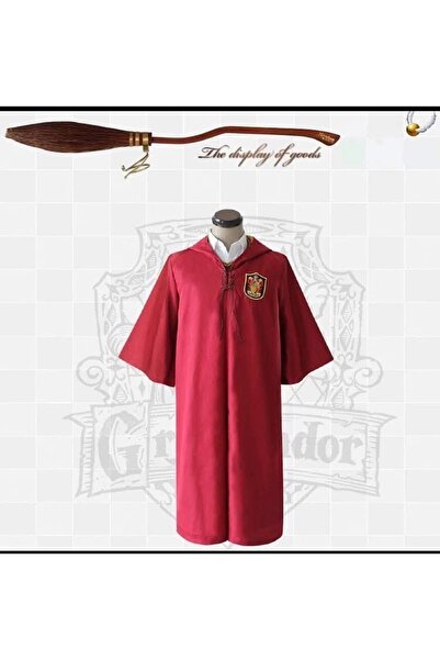 facnspt Pelerină Cosplay cu tematică Gryffindor – Robă de vrăjitor roșie cu g...