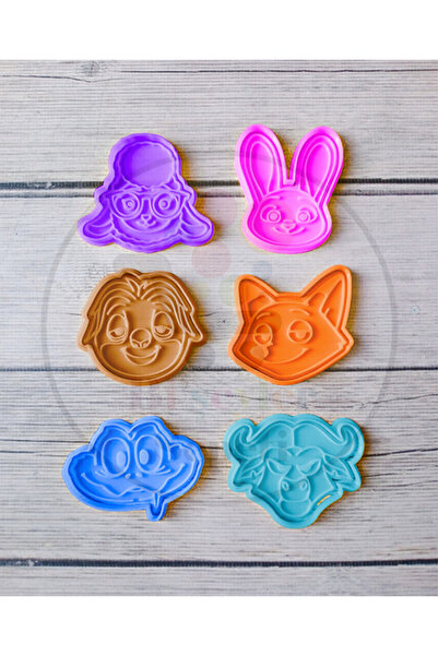 Bi'şeyler Sepeti Zootropolis Themed Cookie Mold - Cookie Cutter 6 Figures 12 ...