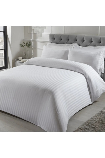 East Comfort Set lenjerie de pat dublu 6 piese Finet Alb-DE01
