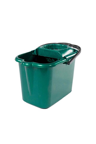 sterk Găleată dreptunghiulară de 15L cu storcător și roți, din plastic rezistent