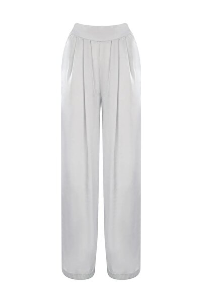 La Sarta Mytilie women's satin grey pants